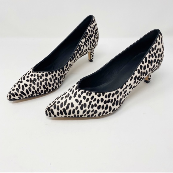 NIB Clarks Laina55 Leather Animal Print Heels - Picture 2 of 12